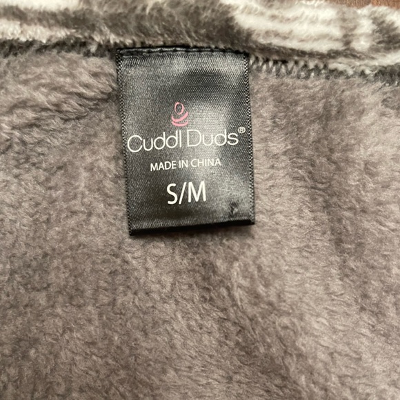 Cuddl Duds Womens PONCHO S/M Gray Soft Teddy Bear Fleece Oversized - Picture 8 of 9
